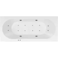 Bestbad Karina Jetline whirlpool 170x75 cm geborsteld RVS