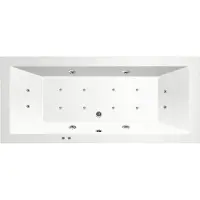 Bestbad Luso Jetline whirlpool 170x75 cm chroom