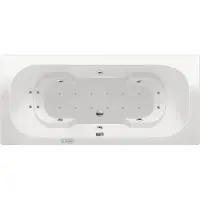 RB Xenz Tanga bubbelbad 180x90 cm met RB2 whirlpool elektrisch wit