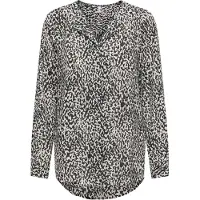 ONLY Blouse 'ONLTIANA' lichtgrijs / zwart