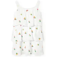 Boboli Bambula Floral Mouwloze Jurk