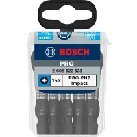 Bosch Accesorios PRO Phillips slagschroefbit | PH2 | 55 mm | 15 stuks - 2608522523