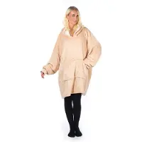 HomeVero - Comfort Blanket - Hoodie Plaid - Beige