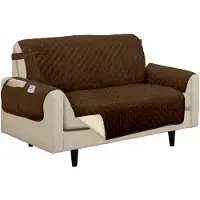 Orange Donkey , Couch Cover Bankhoes Love Seat - 223x177 cm - Bruin/crème - Hondendeken - Sofa cover - Bankbeschermer honden/katten - Waterafstotende Meubelhoes