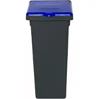 Plafor - Fit Bin Met Deksel 75l – Recycling - Blauw