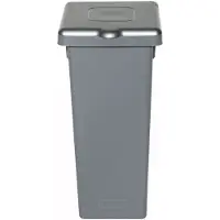 Plafor Fit Afvalemmer met Gesloten Deksel 20L Recycling Grijs/Grijs