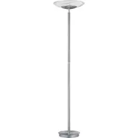 HELL LED-uplighter vloerlamp Findus, dimbaar, alu / grijs / zink, Woon-/ Eetkamer, metaal, Modern, LED vloerlamp