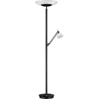 HELL LED-uplighter vloerlamp Findus, dimbaar, zwart, Woon-/ Eetkamer, metaal, Modern, LED vloerlamp