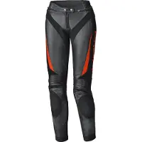 Held Lane II Dames Zwart Rood Leren Motorbroek Maat 40