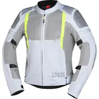 IXS Trigonis-Air, textieljas ,Lichtgrijs/Grijs/Neon-Geel ,L