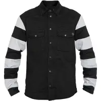 John Doe Motoshirt Prison, shirt/textiel jasje ,Zwart/Wit ,S