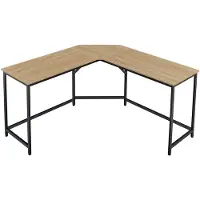 Leobert Hoekbureau - Sonoma zwart - 149x149x76 cm - stalen constructie