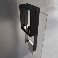 Novellini Planchet Kuadra voor Douchewand 90x35x18 cm Mat Zwart