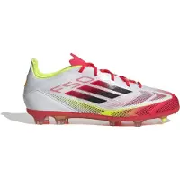 Adidas F50 Elite Gras Voetbalschoenen (FG) Kids Wit Rood Zwart Geel