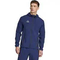 Adidas Tiro 25 Vis Tech Competition Hooded Trainingsjack Donkerblauw Zwart
