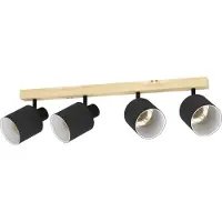 Eglo BATALLAS, lichtschakelaar met rail, E27, 4 lampen, 220-240 V, zwart, bruin, wit