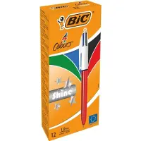 BIC Pen Shine Silver 12 Stuks