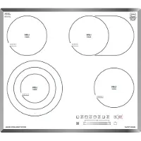 Kaiser inbouw elektrische kookplaat KCT 6715 F W, keramische kookplaat wit glas, 4 kookzones
