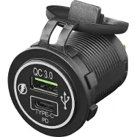 Pricenet USB Inbouw Snellader - Type A + C 2-weg - 12/24V 3A- Oplader Auto - USB Charger - Autolader 2 Poorten