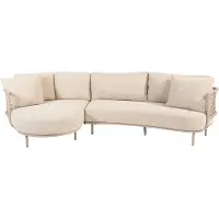 4 Seasons Outdoor 4 Seasons Sardinia ronde hoekbank - Latte