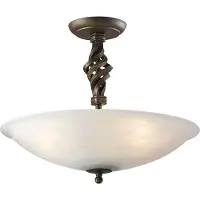 Elstead Lighting LED Plafondlamp Pembroke | 3X E14 Max 60W | Dimbaar | Black/Gold