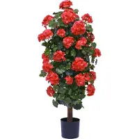 Maxifleur Kunstplanten Geranium kolom kunstplant 120cm UV rood