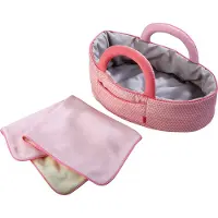 Haba Poppendraagtas - Roze & rood