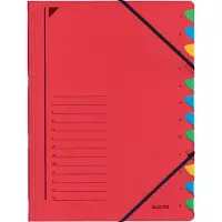 Leitz sorteermap rood (12 tabs)