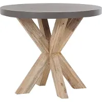 Beliani OLBIA - Tuintafel Rond - Grijs - 90 x 90 cm - Vezelcement