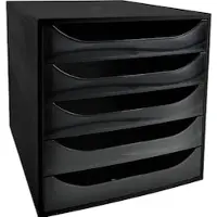 Viking Ladekastje PS (Polystyreen) Zwart 5 Lades 28,4 x 34,8 x 29 cm