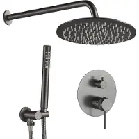 REA Lungo Grip Regendouche Inbouw Grijs 36Cm