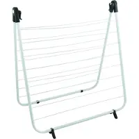 MSV Droogrek Bad - Ruimtebesparend Wasrek voor Badkuip - Opvouwbaar Droogrek voor Delicate Was - 66x63cm - Stalen - Wit