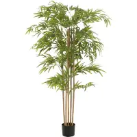 J-Line Bamboe Pot kunststof, groen