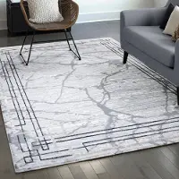 Muratap Fashion relax marmer laagpolig vloerkleed modern luxe licht-