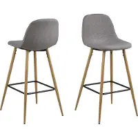 Actona Barkruk Willy Lichtgrijs/naturel Sawana - Living- Set van 2