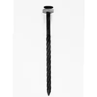 HJZ golfplaatnagel zwart 4.5x65mm - gefosfateerd staal - platkop - inclusief neopreenring (Per 100 stuks)