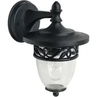 Elstead Lighting Wandlamp buiten BURFORD, dimbaar, zwart, Aluminium, Antiek, Wandlamp buiten