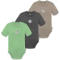 Normani Rompertje/body 'Tihoi' beige / groen / zwart