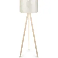 Opviq - Vloerlamp - Beige, antiek - 70% MDF / 30% PVC-stof - 20 x 120 x 6 cm