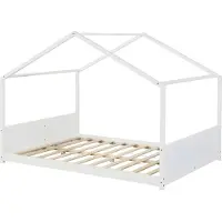 En.casa Kinderbed Simo huisbed 200x120 cm wit []