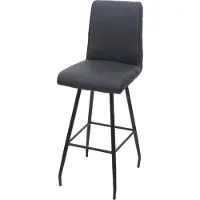 Mendler Barkruk -H72, barkruk counter stool, draaibare auto-positie voetensteun staal stof/textiel ~ donkergrijs