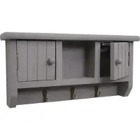 MCW Toetsenbord -A48, sleutelkast met deuren, massief hout MVG-gecertificeerd ~ grijs