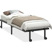 vidaXL Bedframe zonder matras opvouwbaar 80x200 cm staal zwart
