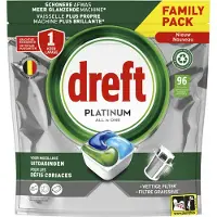 Dreft Platinum All In One Vaatwastabletten Original, 96 Capsules