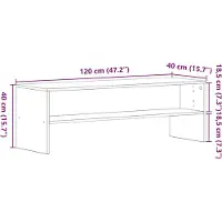 vidaXL TV-meubel 120x40x40 cm spaanplaat zwart eikenkleurig
