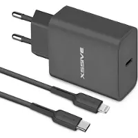 Xssive Power Adapter Set - 1 Meter - Geschikt voor Apple iPhone 14 13 12 11 X Xs Xr Pro Max Oplader - 20W- Fast Charge