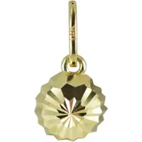New Bling 132400305 Gouden Hangertje - Half Bolletje - Bewerkt - 5 mm Doorsnee - 14 Karaat - Bedel - Goud