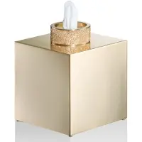DECOR WALTHER Tissuebox Rocks Matt Goud
