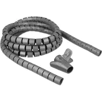DeLOCK Spiral Hose with Pull-in Tool 2.5 m x 25 mm grey