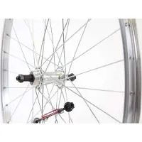 Roland achterwiel 28 uitval freewh alu as26 zilver zink spk